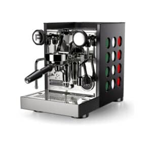 Rocket Espresso Milano APPARTAMENTO TCA schwarz mit Punkten in Italienischer Flagge Frontansicht